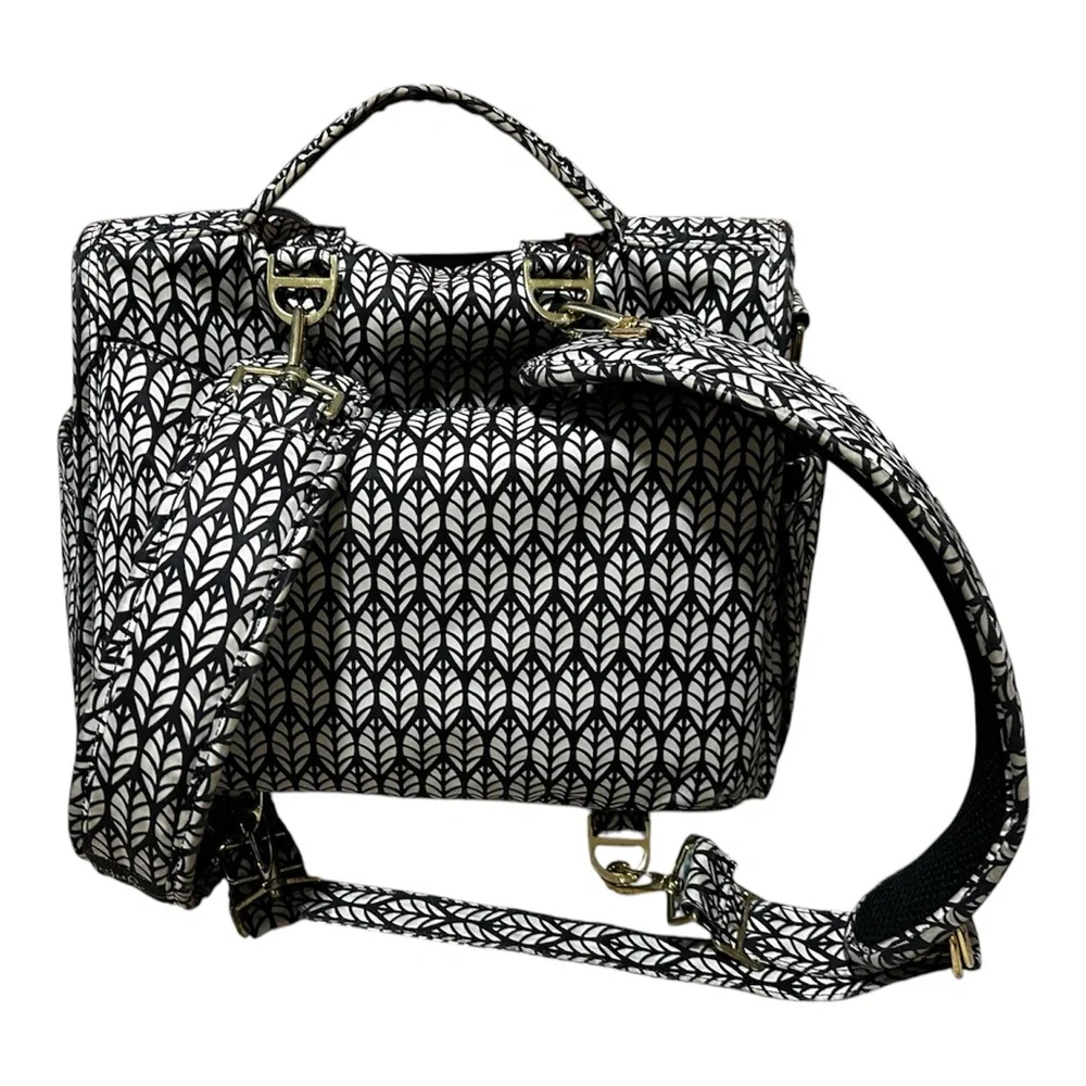Ju-Ju-Be Black & Cream Patterned Baby Bag